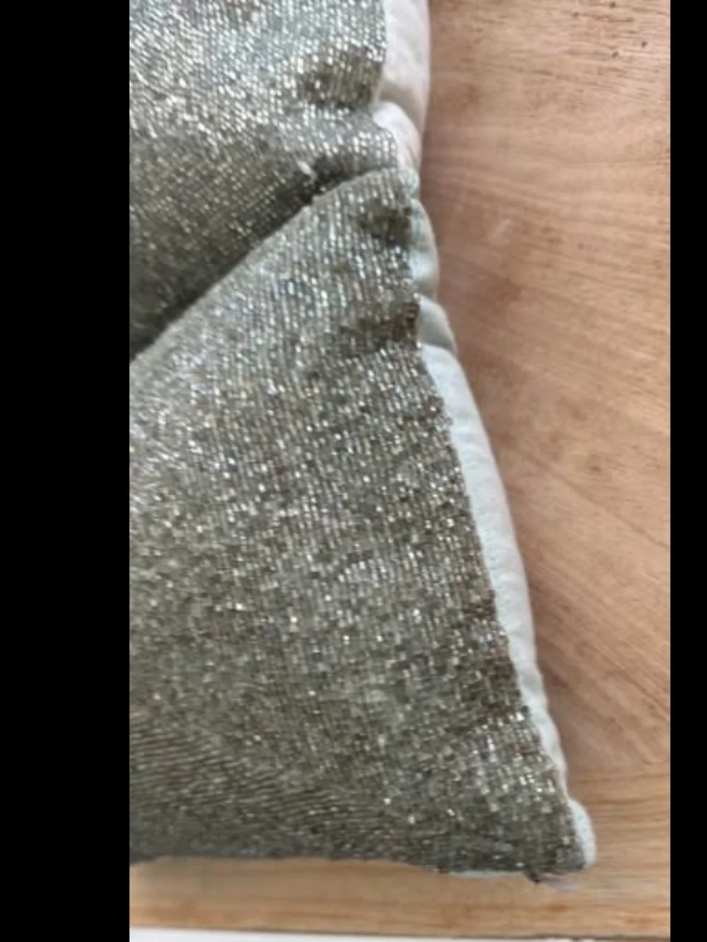 3 Shimmery Beaded Accent Throw Pillows
